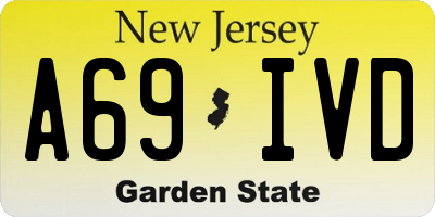 NJ license plate A69IVD