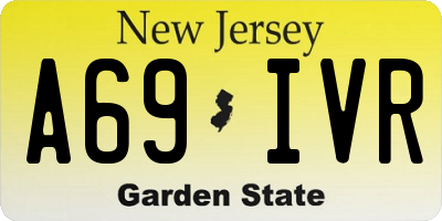 NJ license plate A69IVR