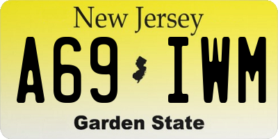 NJ license plate A69IWM