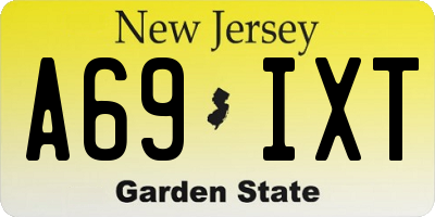 NJ license plate A69IXT