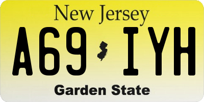 NJ license plate A69IYH