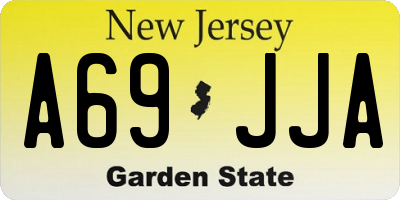NJ license plate A69JJA