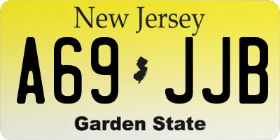 NJ license plate A69JJB