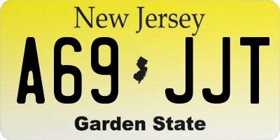 NJ license plate A69JJT
