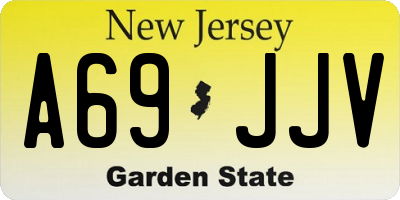 NJ license plate A69JJV