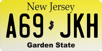 NJ license plate A69JKH