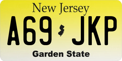 NJ license plate A69JKP