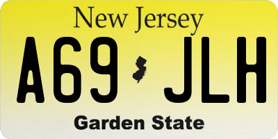 NJ license plate A69JLH
