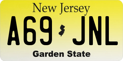 NJ license plate A69JNL