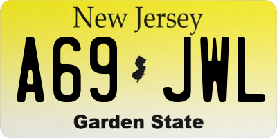 NJ license plate A69JWL