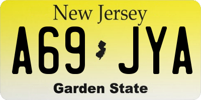 NJ license plate A69JYA