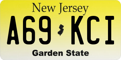 NJ license plate A69KCI