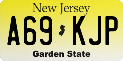 NJ license plate A69KJP