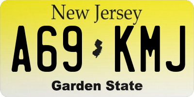 NJ license plate A69KMJ