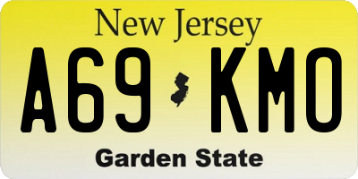 NJ license plate A69KMO