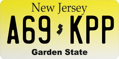 NJ license plate A69KPP