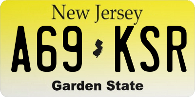 NJ license plate A69KSR