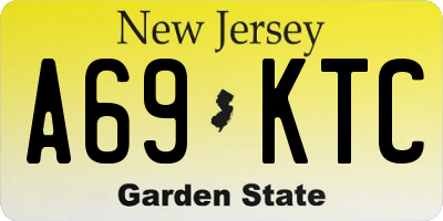 NJ license plate A69KTC