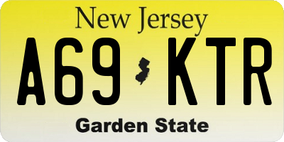 NJ license plate A69KTR