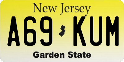 NJ license plate A69KUM