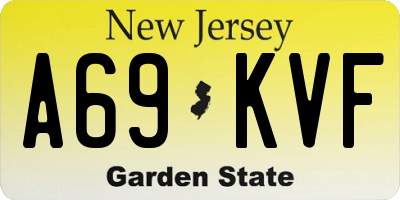 NJ license plate A69KVF