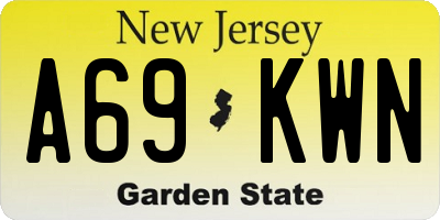 NJ license plate A69KWN