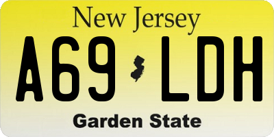 NJ license plate A69LDH