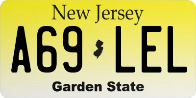 NJ license plate A69LEL