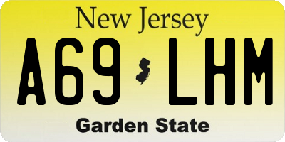 NJ license plate A69LHM
