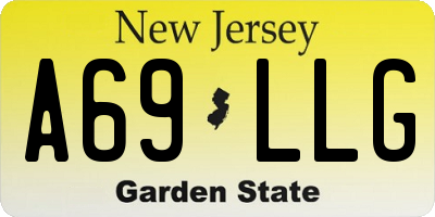 NJ license plate A69LLG
