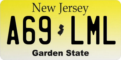 NJ license plate A69LML