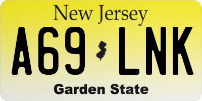 NJ license plate A69LNK