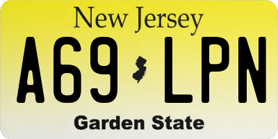 NJ license plate A69LPN