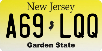 NJ license plate A69LQQ
