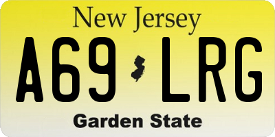 NJ license plate A69LRG