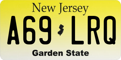 NJ license plate A69LRQ