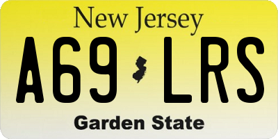 NJ license plate A69LRS