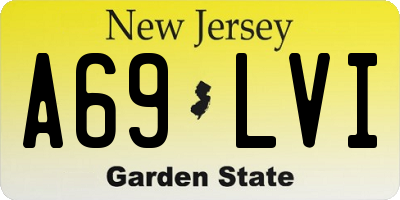 NJ license plate A69LVI