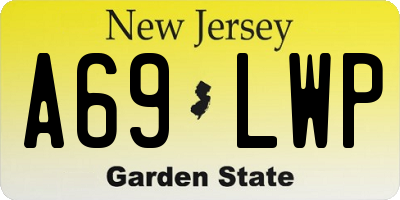 NJ license plate A69LWP