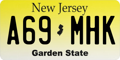 NJ license plate A69MHK