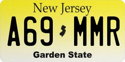 NJ license plate A69MMR