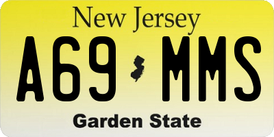 NJ license plate A69MMS