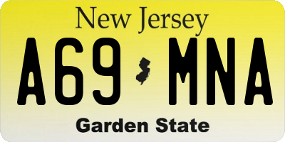 NJ license plate A69MNA
