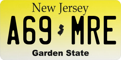 NJ license plate A69MRE