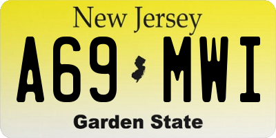 NJ license plate A69MWI