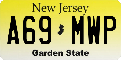 NJ license plate A69MWP
