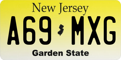 NJ license plate A69MXG