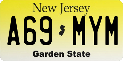 NJ license plate A69MYM