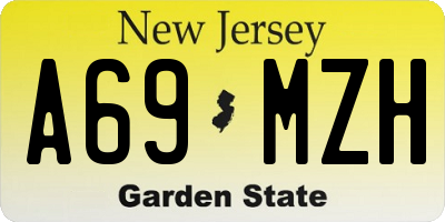 NJ license plate A69MZH