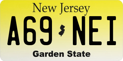 NJ license plate A69NEI